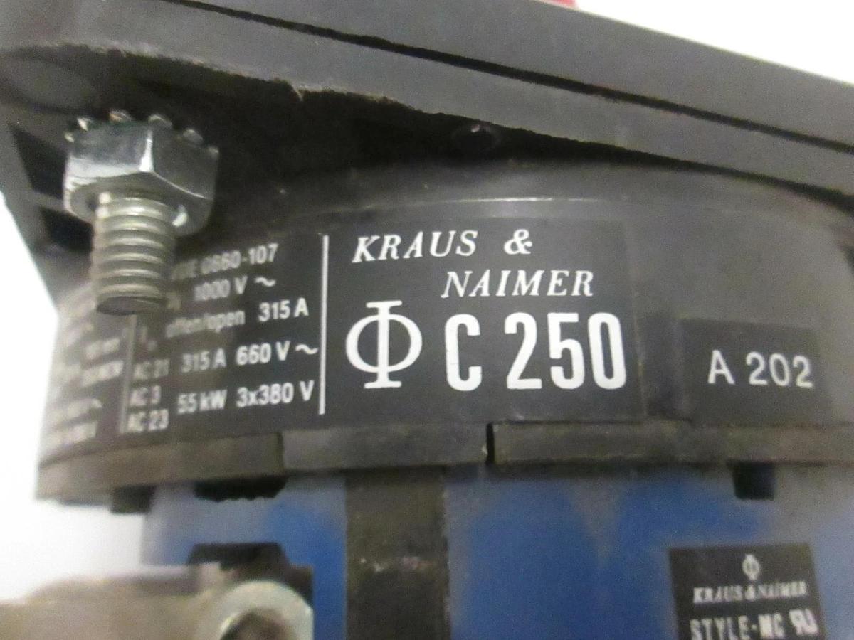 Used Kraus and Naimer C250, Furnace Switch 315A, Used