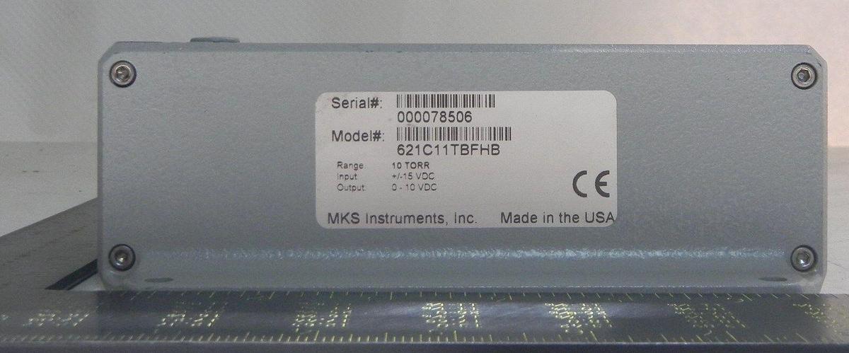 Used MKS 621C11TBFHB Signal Conditioner, Range: 10TORR, Input: +/-15VDC, Out: 0-10VDC