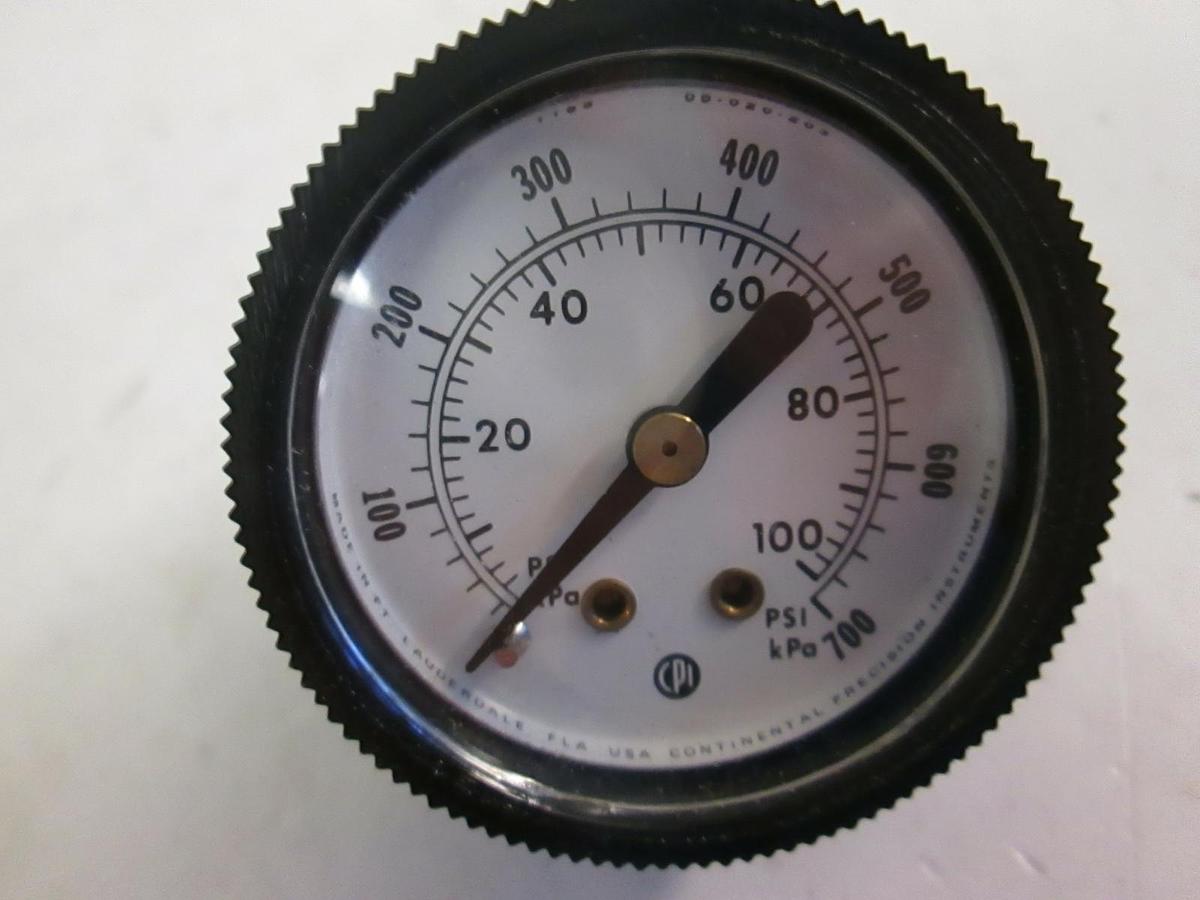 Used CPI, 13523N,Pressure Gauge, 0-100 PSI, 0-700kPa, NIB
