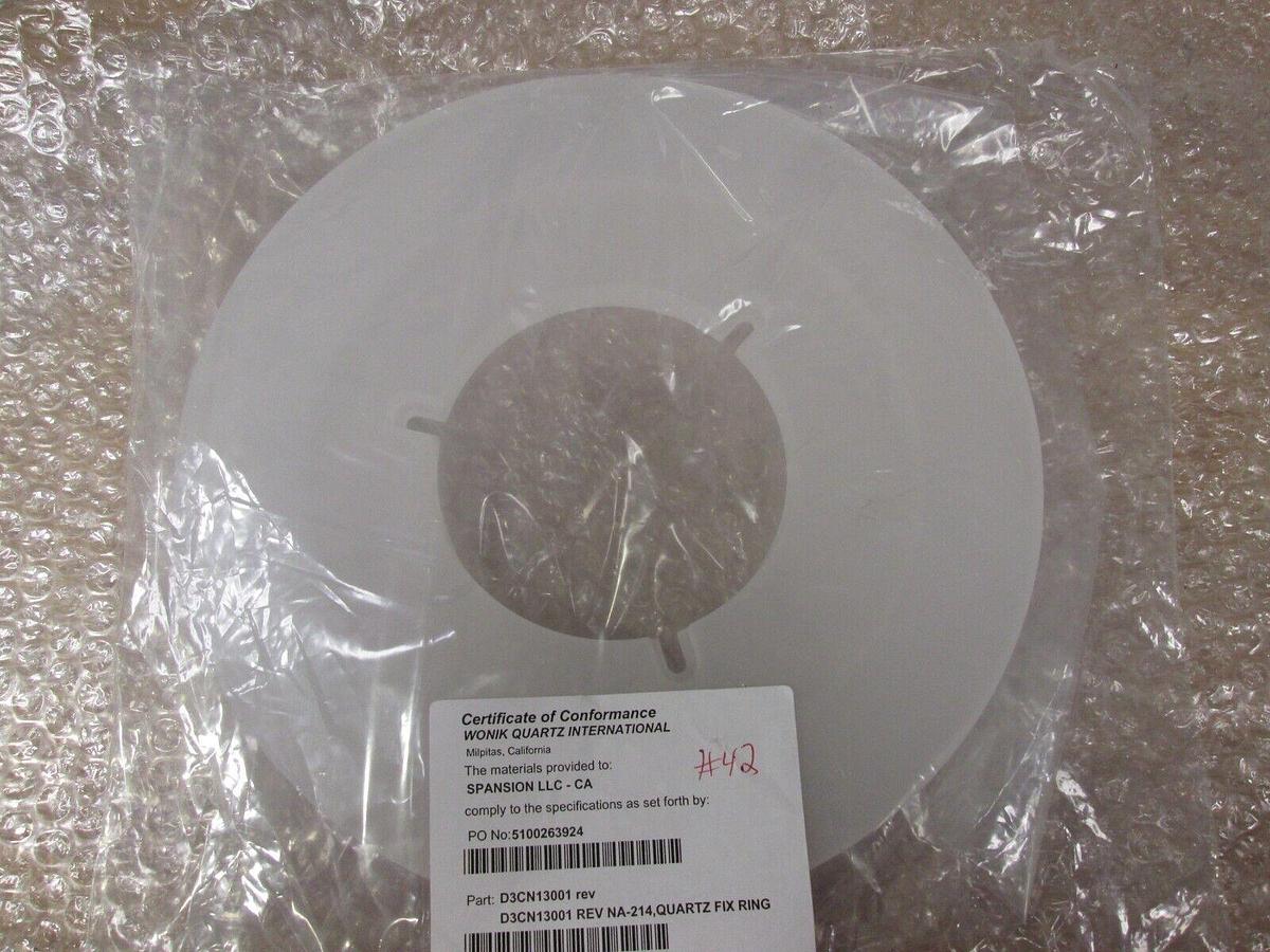 TEL Tokyo Electron Quartz fix ring, D3CN13001, New TEL furnace