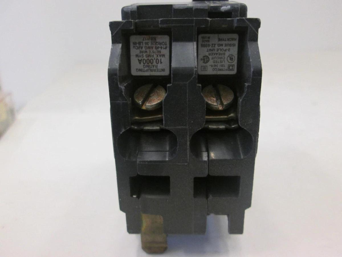 Used Square D, Type QO Circuit Breaker, 120/ 240V, 20A, 2 Pole, Used