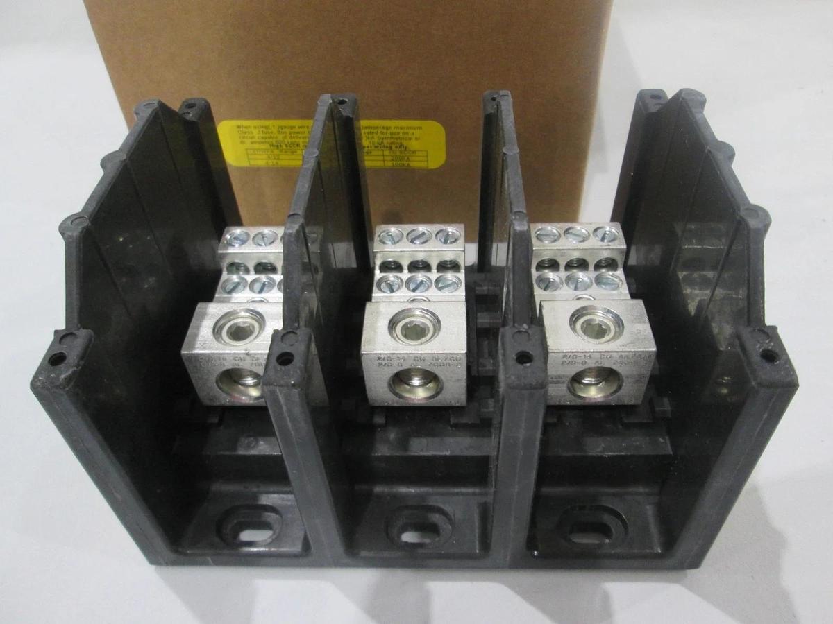 Used Bussmann, Power Distribution Block, 16321-3, 175A-600V, New