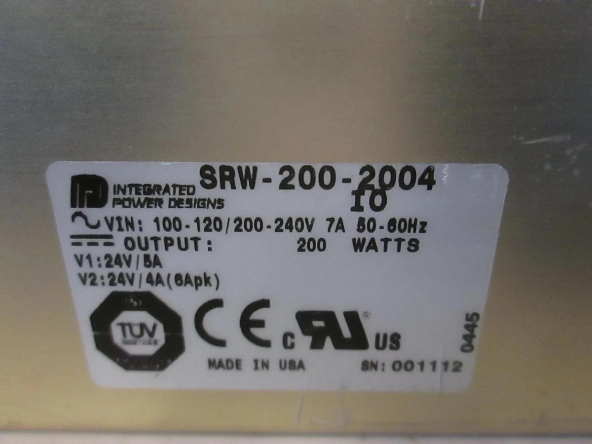 Used Integrated Power Designs, Power Supply, SRW-200-2004, Used