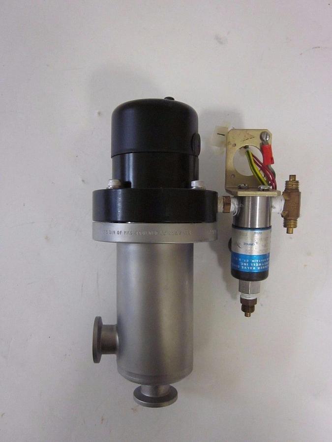 Used HPS MKS Vacuum Bellows Sealed Gate Valve NW-16, 0.75" w/ Skinner Solenoid