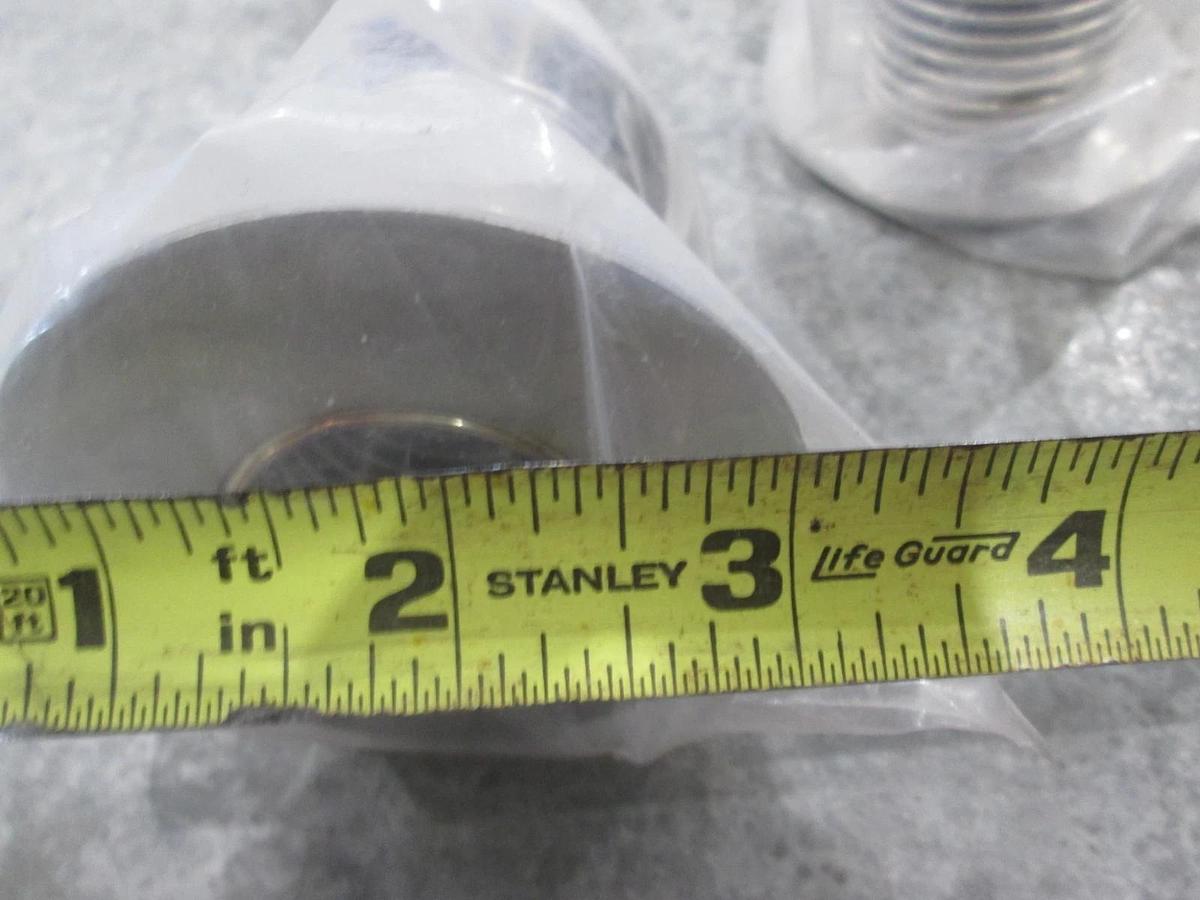Used Stainless Steel Bellows Vacuum Pipe/Hose, 3"L, 76MM Flange, Used, Lot of 2
