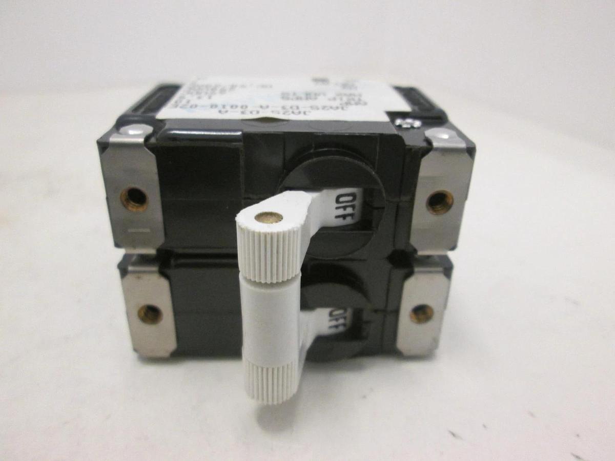 Used Heinemann JA2S-D3-A, 2 Pole Circuit Breaker Switch, 10A, 13.5A, 65VDC, Used