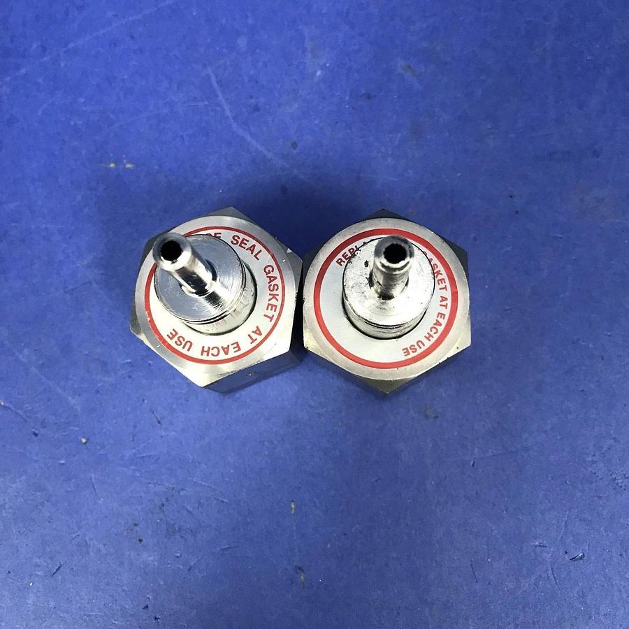 Used Ewal CGA 720 Pigtail Connection w/ CGA 712-728 Nut, Lot of 2 Used