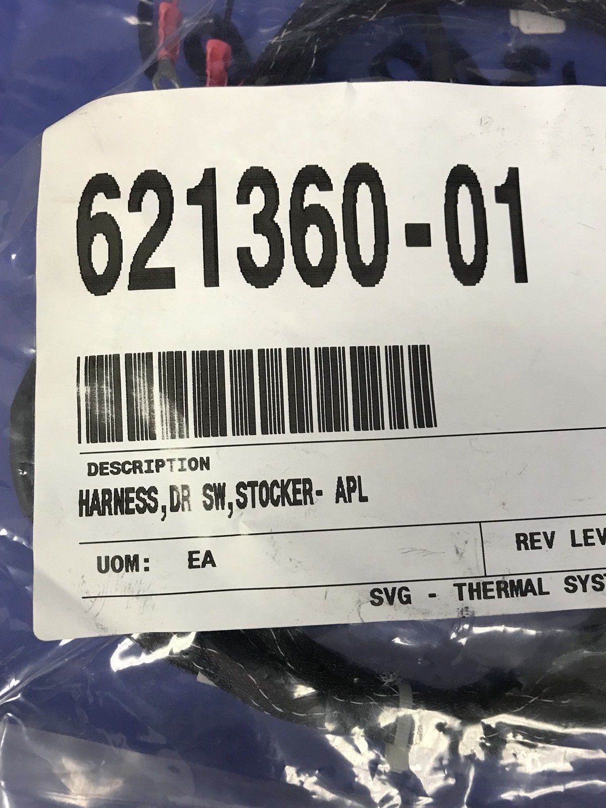 SVG 621360-01 Harness Assembly, DR SW, STOCKER - APL, New