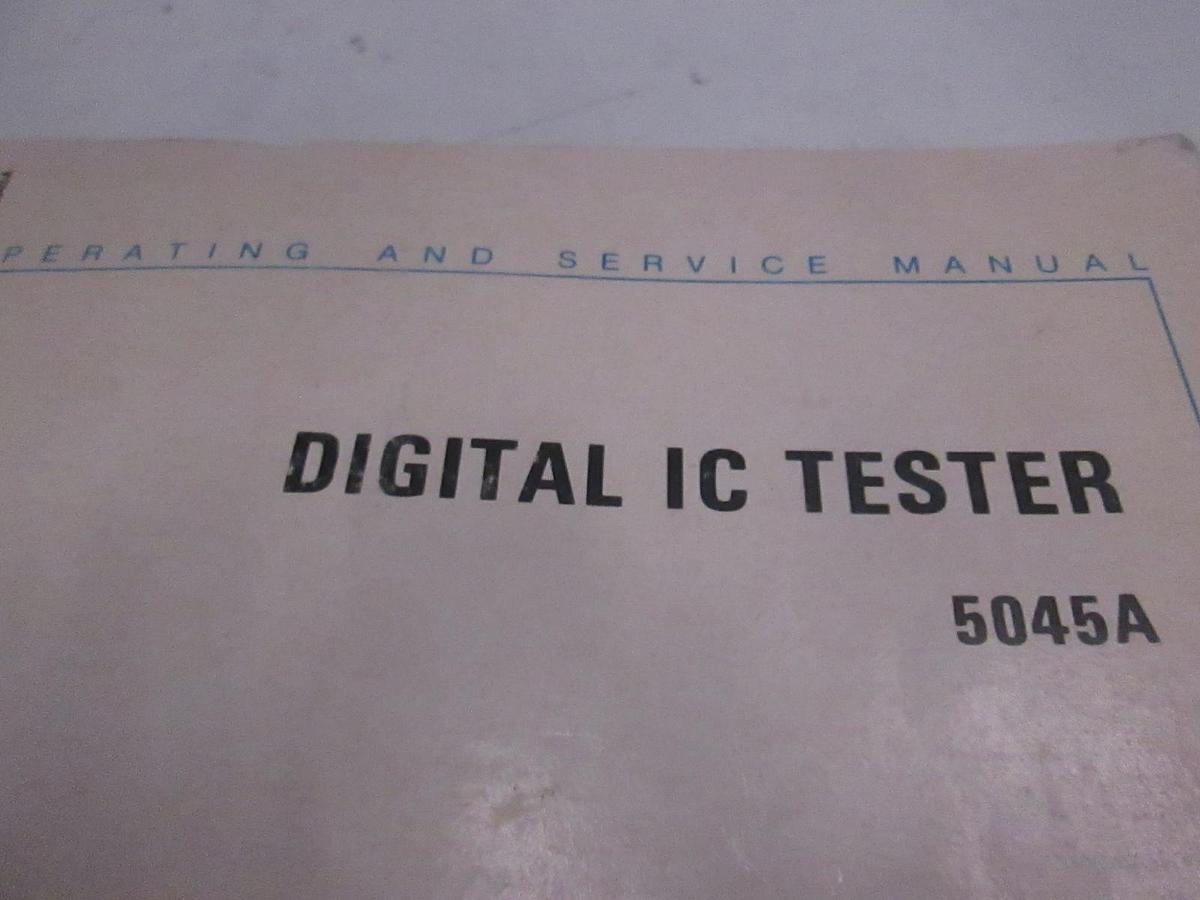 Used HP Digital IC Tester 5045A Operating and Service Manual, Used