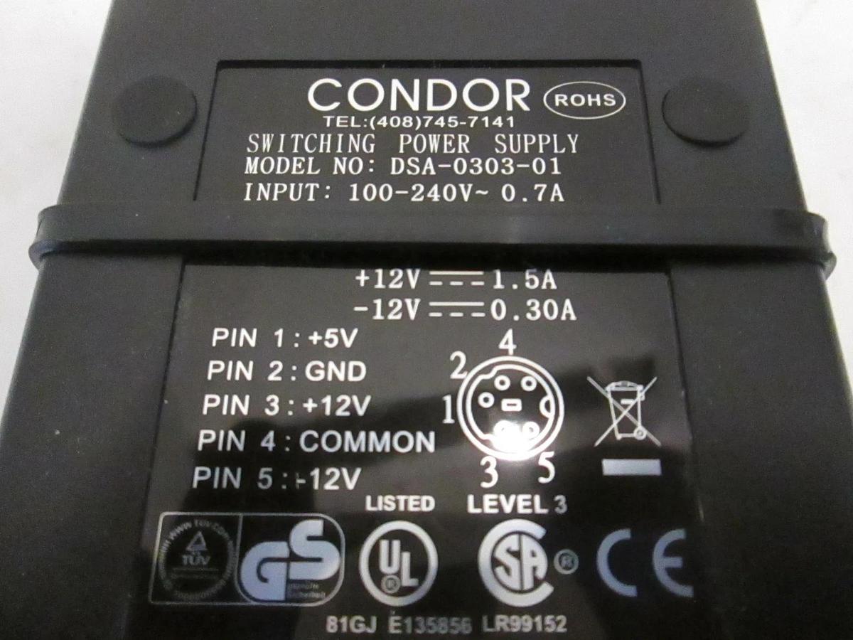 Used Condor DSA-0303-01 Switching Power Supply, Used