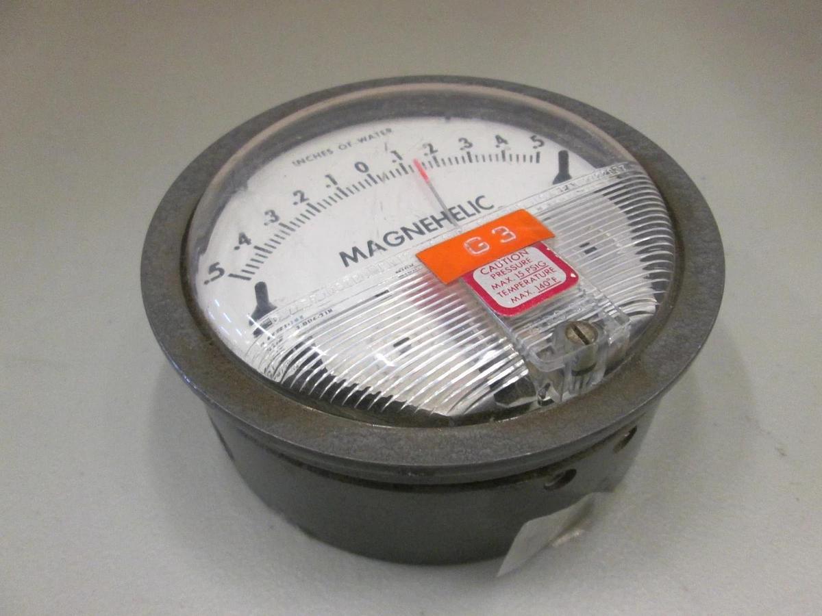 Used Dwyer, Magnehelic Pressure Gauge .5-0-.5", 2301, Used