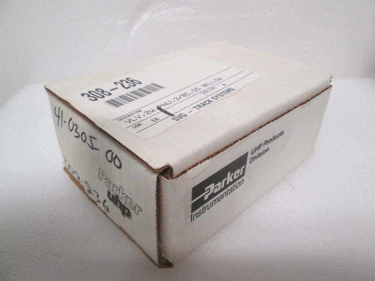 Parker, 2 Way Pneumatic Valve, 6A-P6K-11ACL-SSV,3/8C Stainless Steel Bellow, New