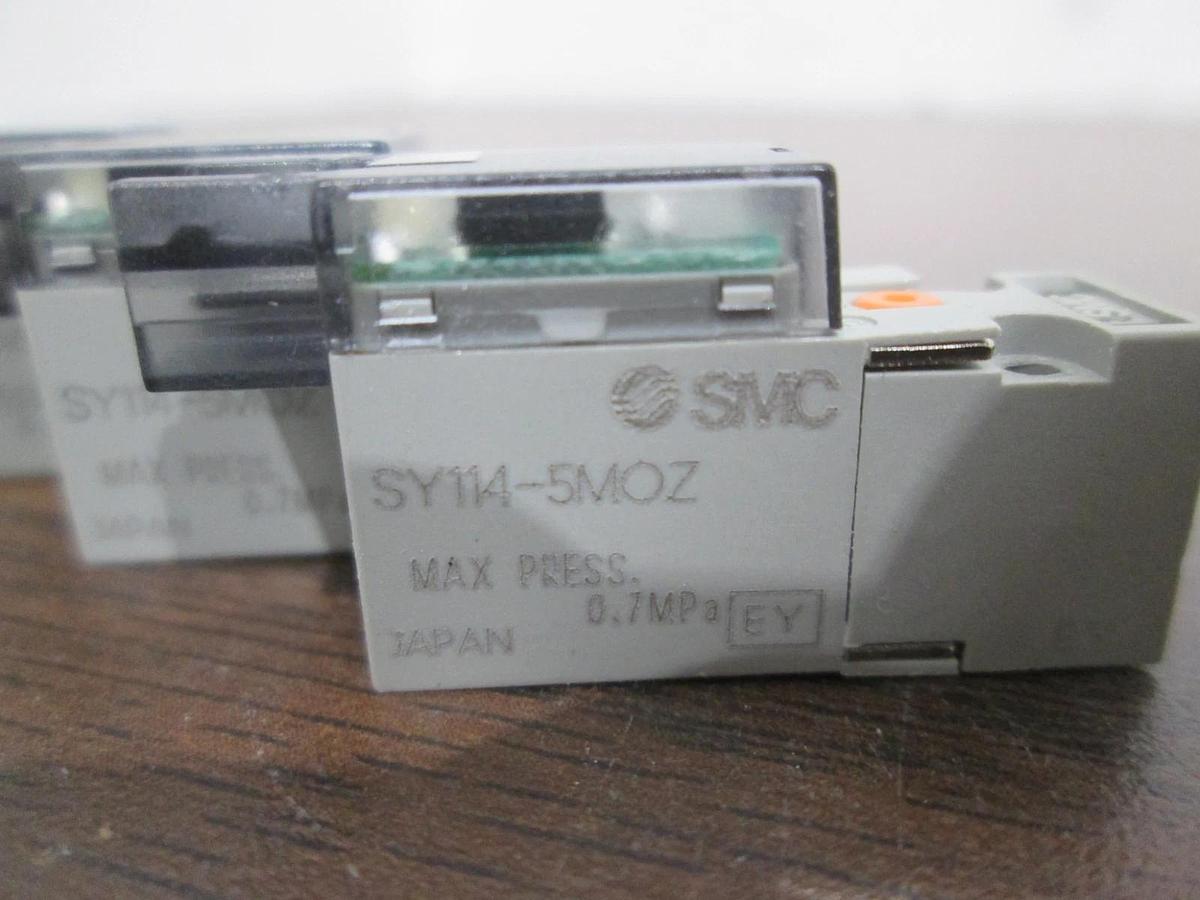 Used SMC, SY114-5MOZ, Solenoid Valve, 0.7MPa, Used, Lot of 3