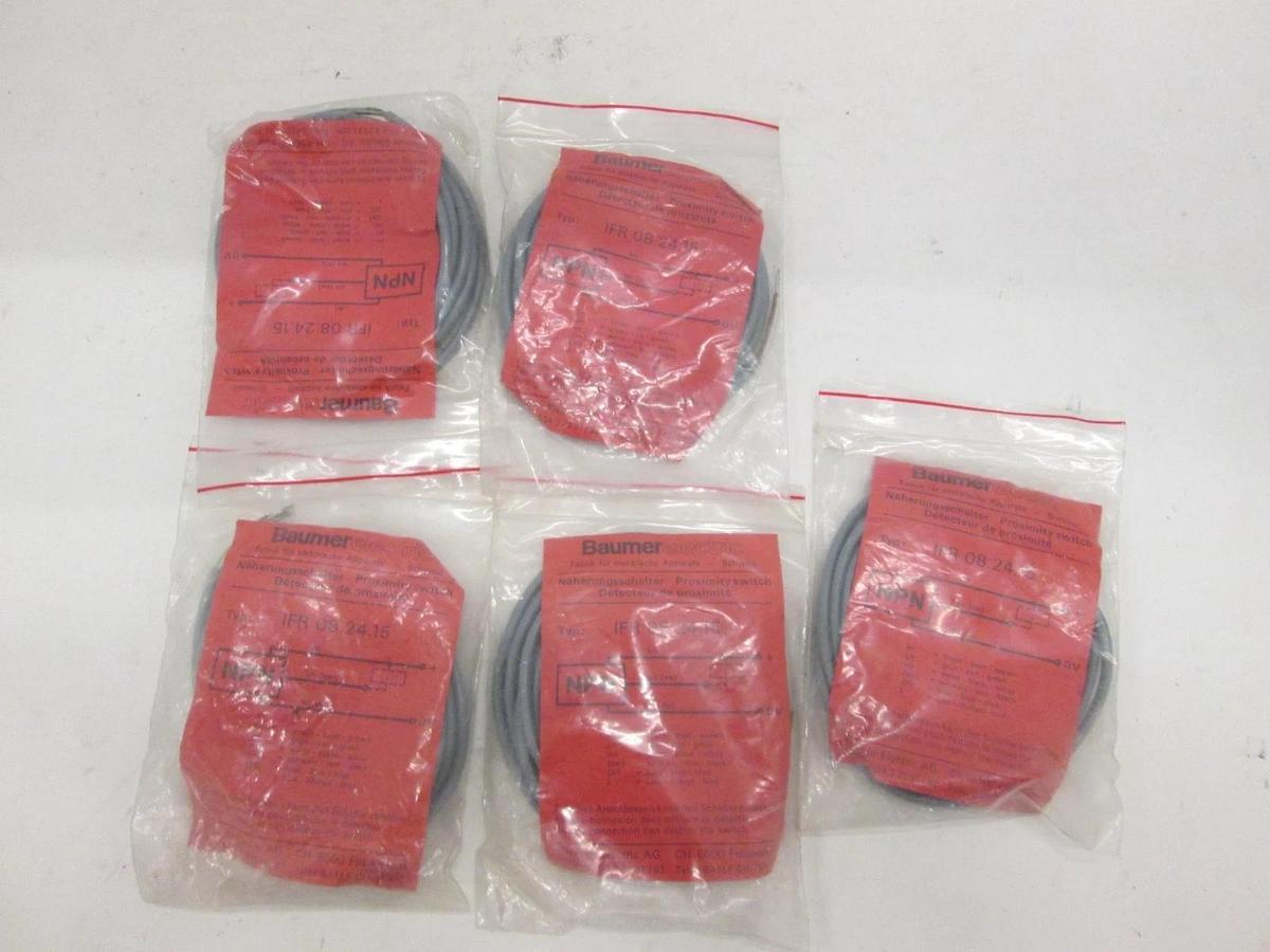 Baumer, Proximity Switch, IFR 08.25.15, New, Lot of 5