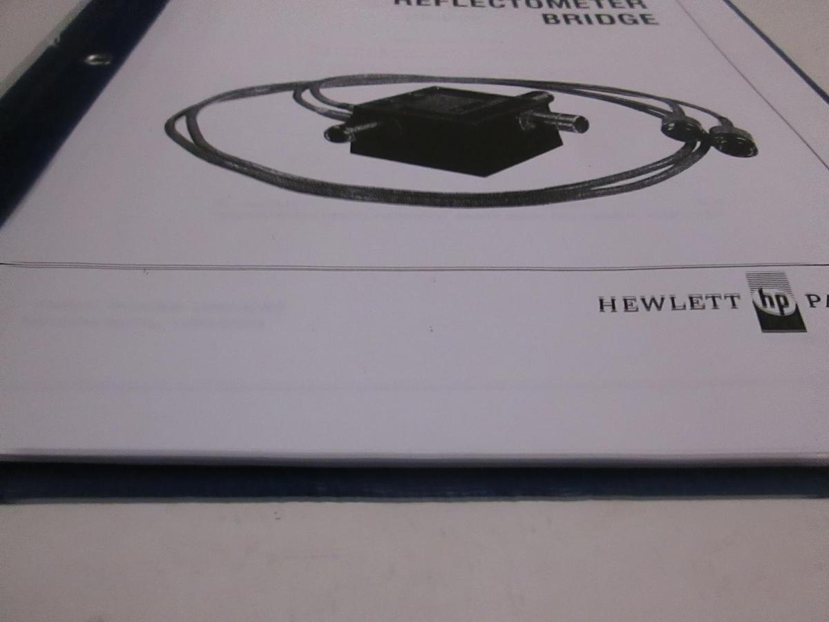 Used HP 11666A Reflectometer Bridge Operating and Service Manual, Used