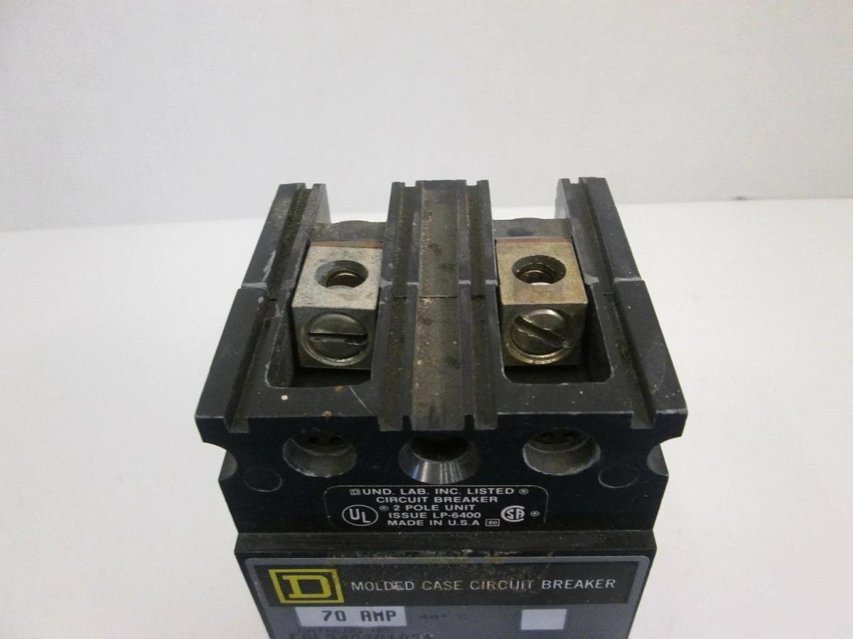 Used Square D FAL240701021 Circuit Breaker, 70AMP, 2 Pole, Series 2