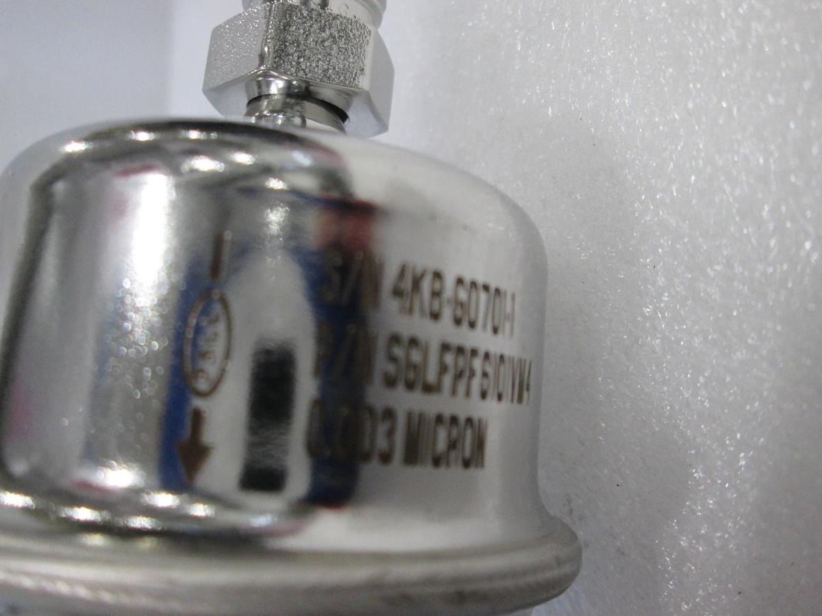 Used Parker Veriflo, HIR102S4PBXFSIIIIPM Gas Regulator Assy w/ Filter and Gauge, Used