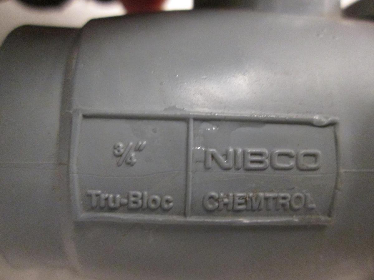 Used Chemtrol, 3/4" Nibco Tru-Bloc Single Union Valve, Used