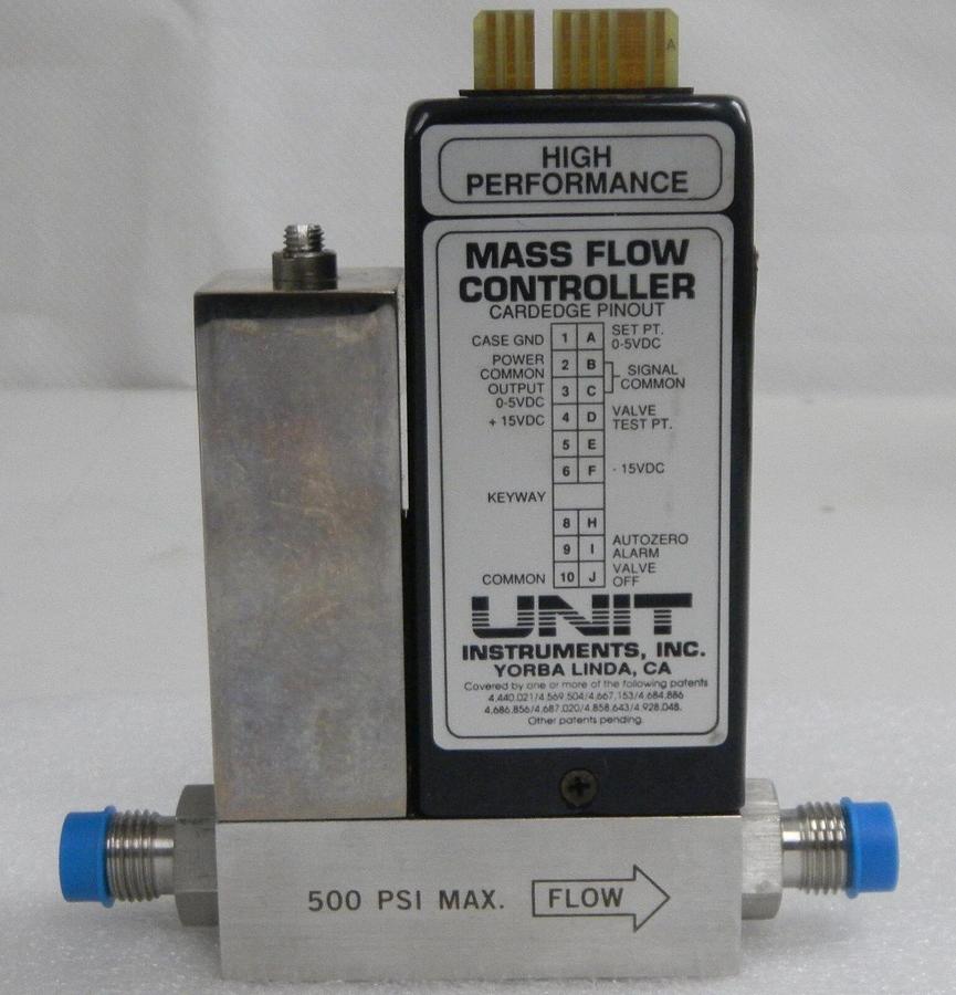Used Unit UFC-1500A, Mass Flow Controller, Gas- SiH4, Range- 500 SCCM, 1/4" M I/O