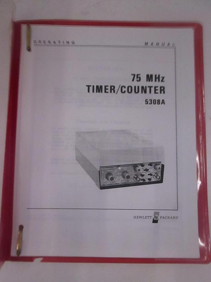 Used HP 75 MHz Timer/Counter 5308A Operating Manual, Used