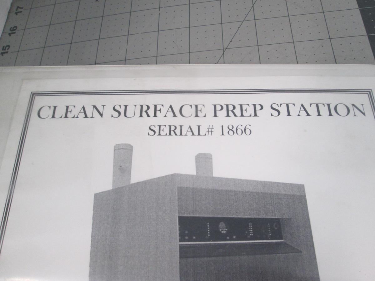 Used Bold Technologies, 1866, Clean Surface Prep Station, User Manual, Used