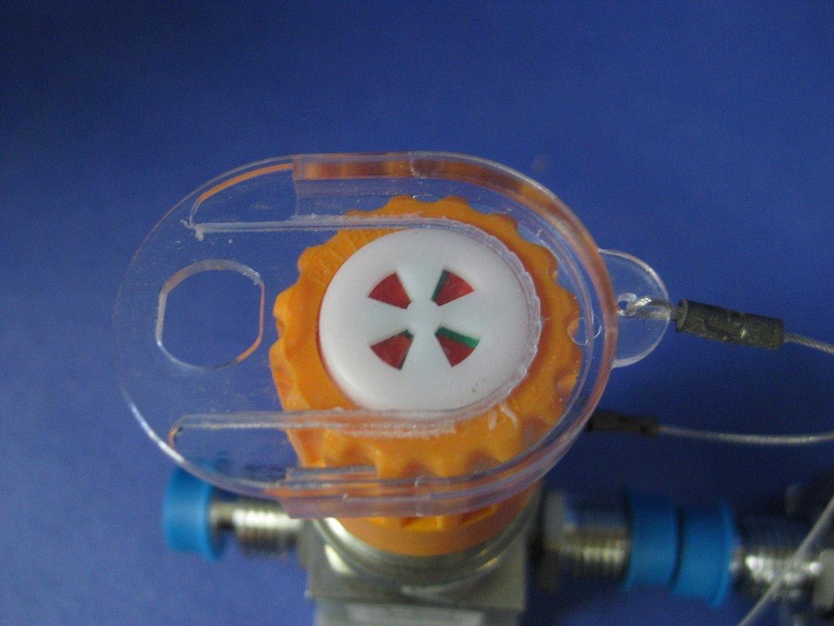Used APTECH AP3625SM Manual Diaphragm Valve w/ Orange-Yellow Handle & LOTO, Lot of 2