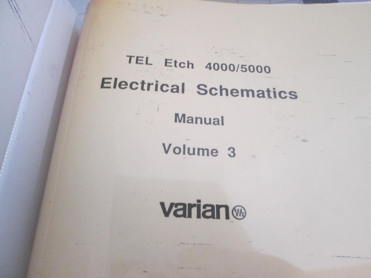 Used Varian, TEL Etch 4000/5000, Electrical Schematics Manual, Volume 3, Used