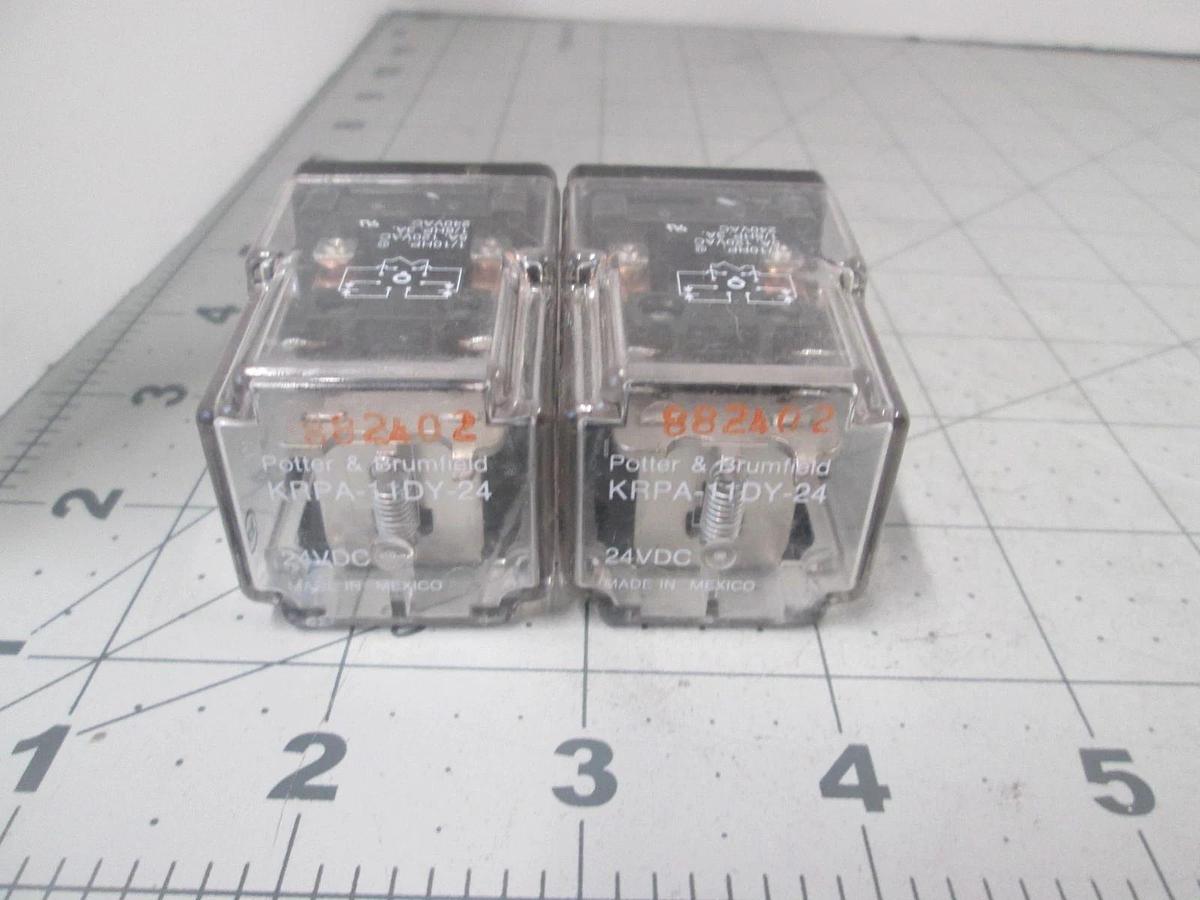 Used Potter & Brumfield, KRPA-11DY-24, Relay, Used, Lot of 2