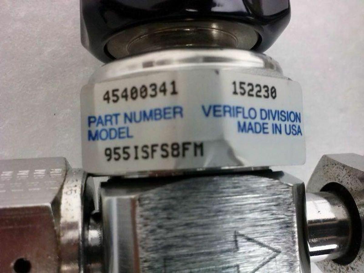Used High Purity Gas Stick Assy, Veriflo SQ Regulator, 955I Valves & Gauge,