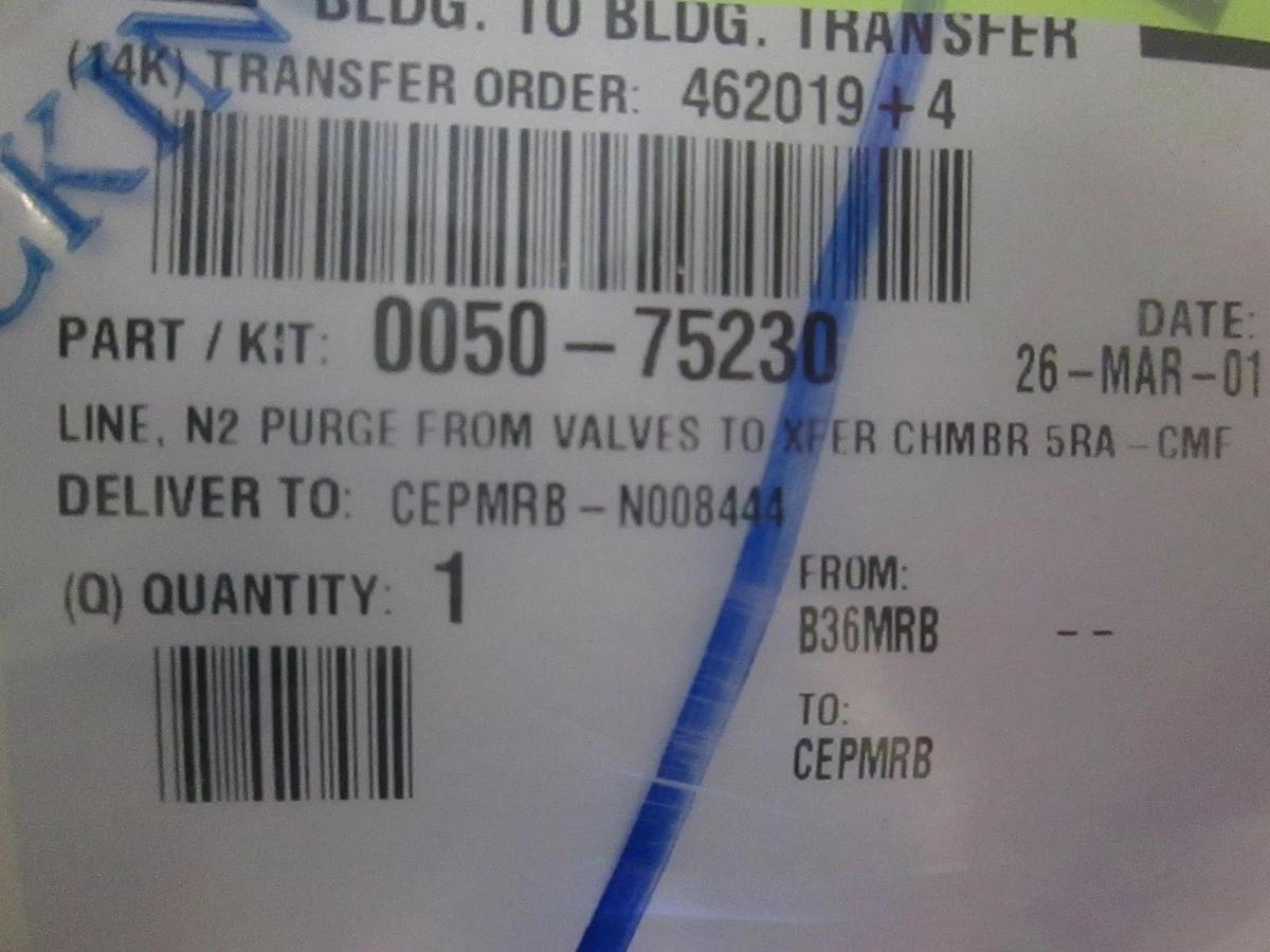 AMAT, 0050-75230, Line N2 Purge From Valves To XFER Chamber 5RA-CMF, New