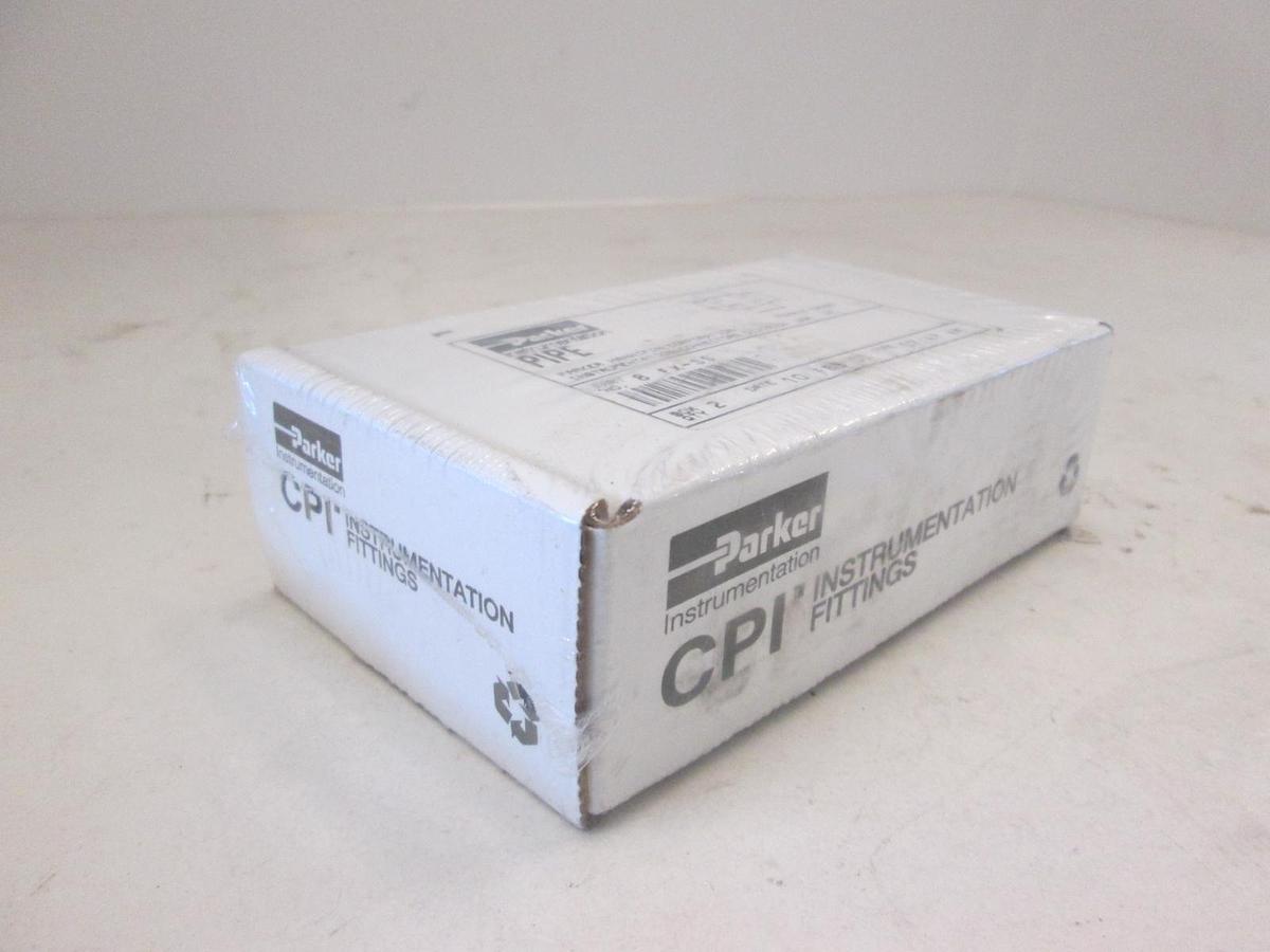Parker, 8 FX-SS, Female Cross Fitting Box of 2, New, Original Packaging