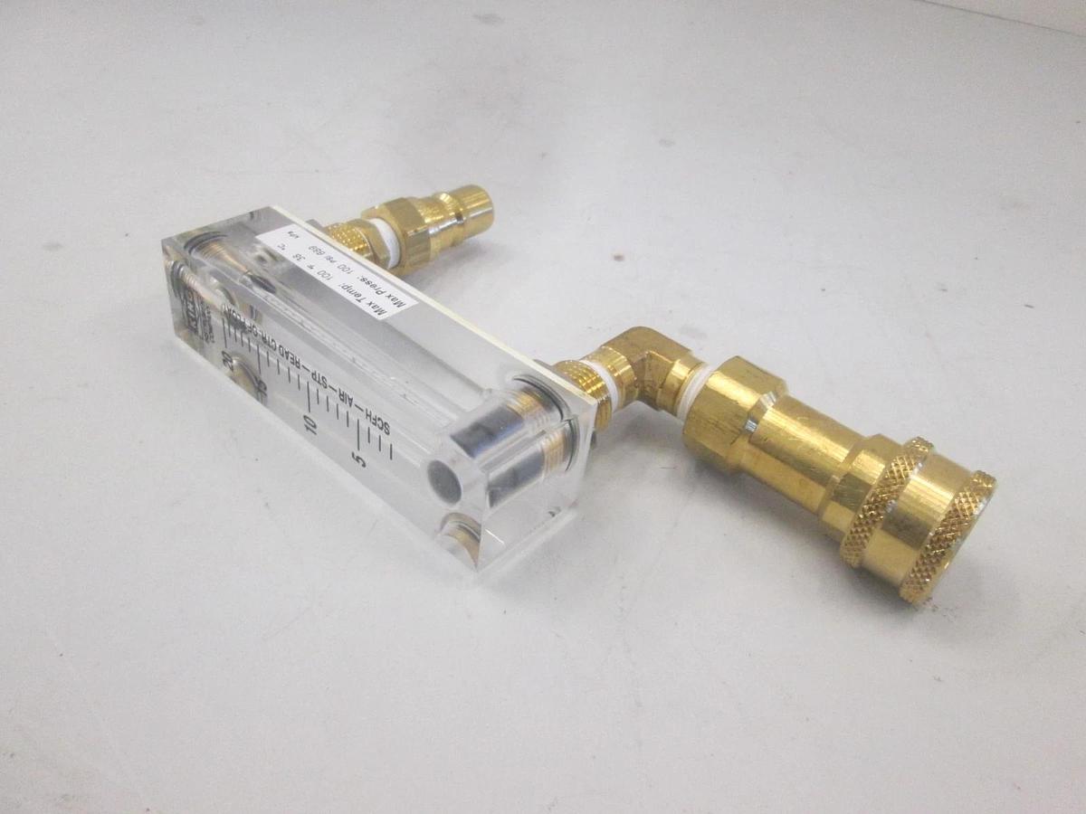 Used King Instruments, 0-20 SCFH-Air-STP-Read CTR. of Float w/ Fittings, Used