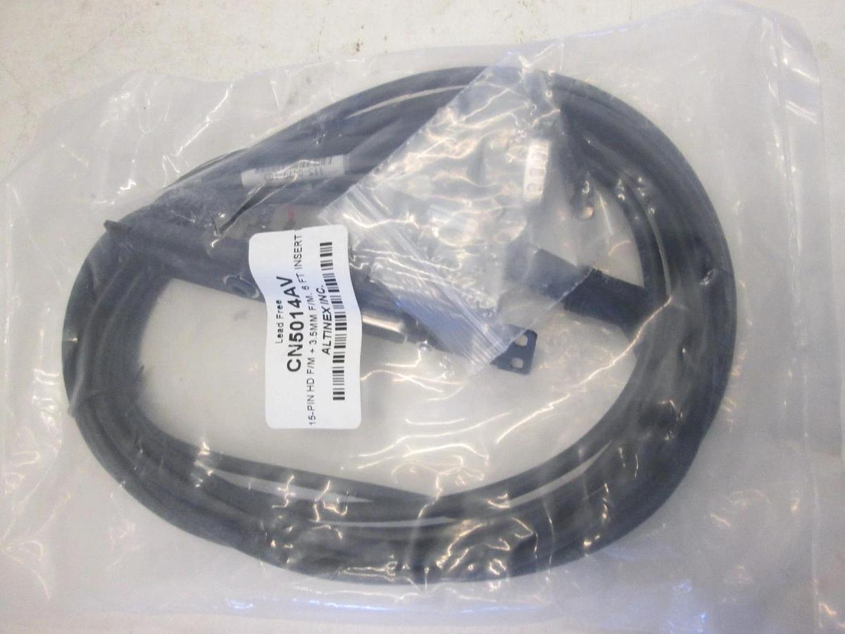 Used Altinex, CN5014AV, 15-Pin HD F/M + 3.5MM F/M, 6Ft Insert Plate, New