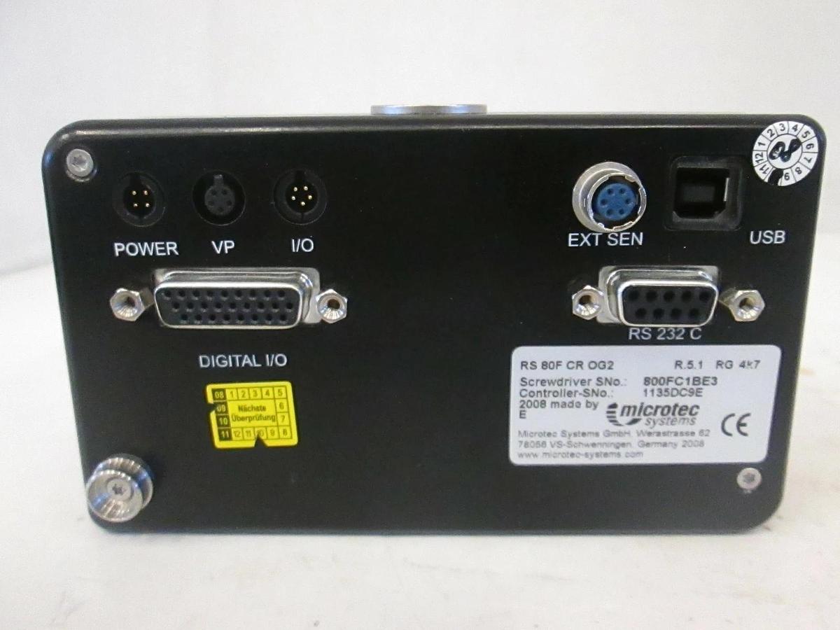 Used Microtec Systems RS 80F, Torque Screwdriver Controller, Used