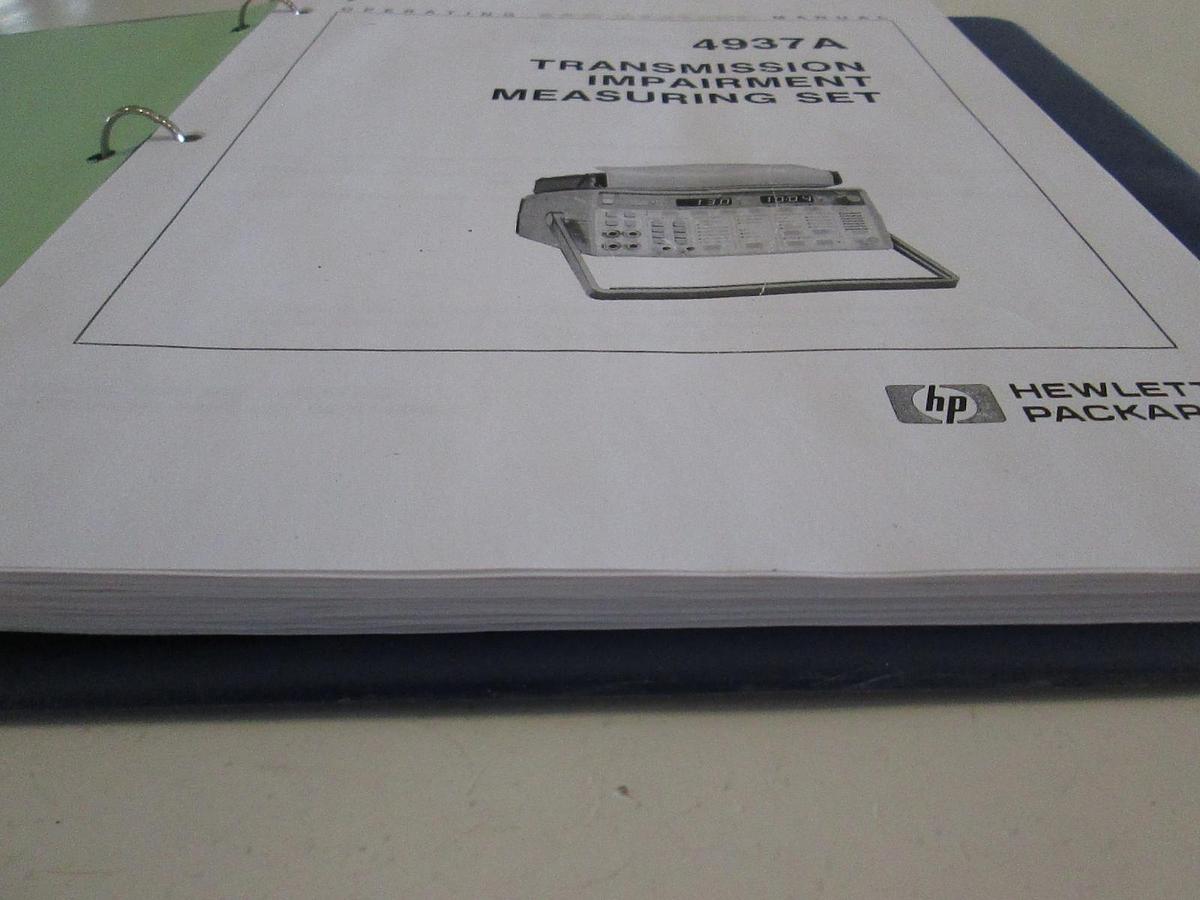 Used HP 4937A Transmission Impairment Measuring Set Operating Manual, Used