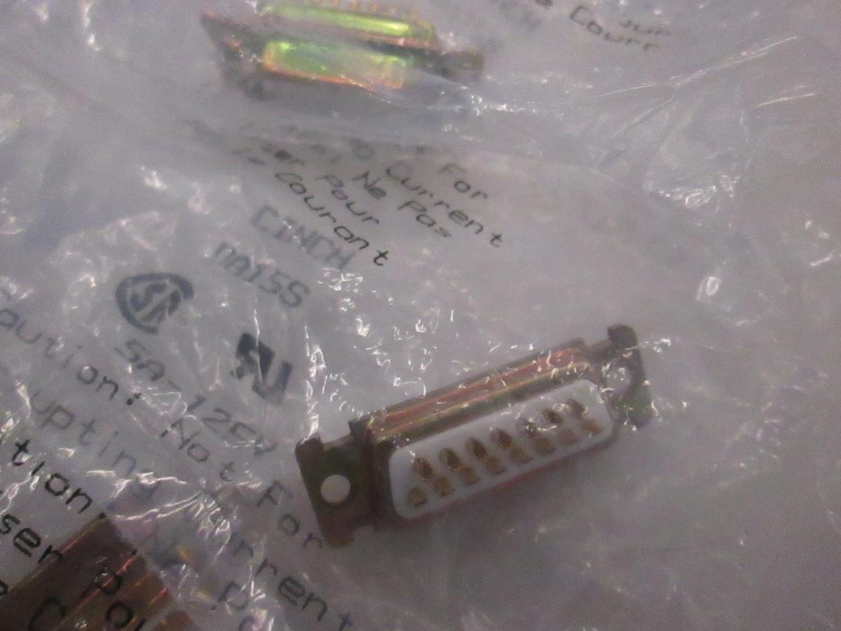 Amphenol, Cinch, DA15S, New, Lot of 8