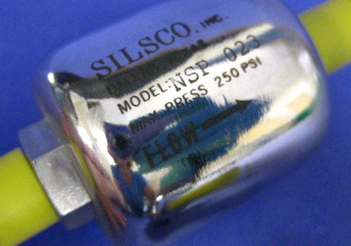 Used SILSCO Inline Filter, NSP-023, 1/4" Male VCR