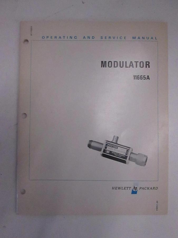 Used HP Modulator 11665A Operating and Service Manual, Used