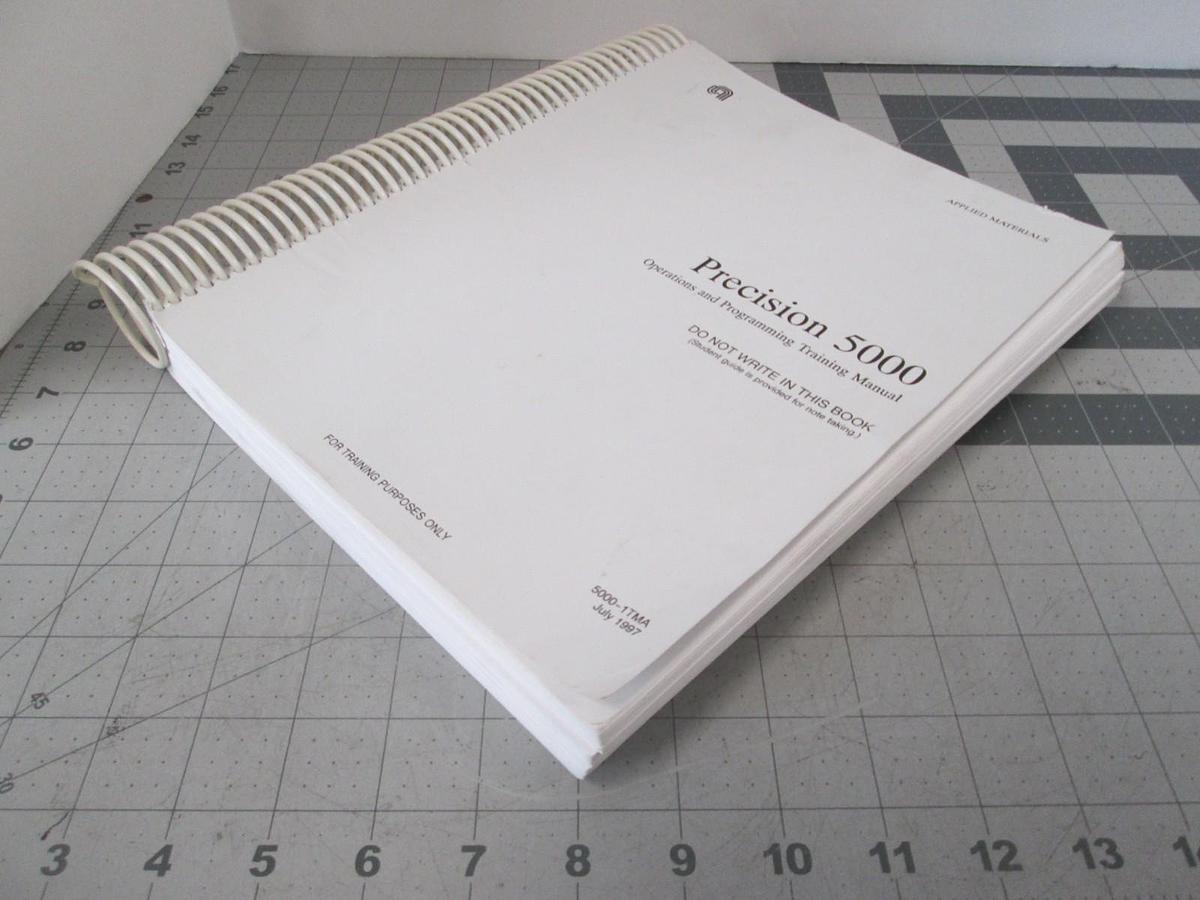 Used AMAT, Precision 5000, Operations and Programming Training Manual, Used