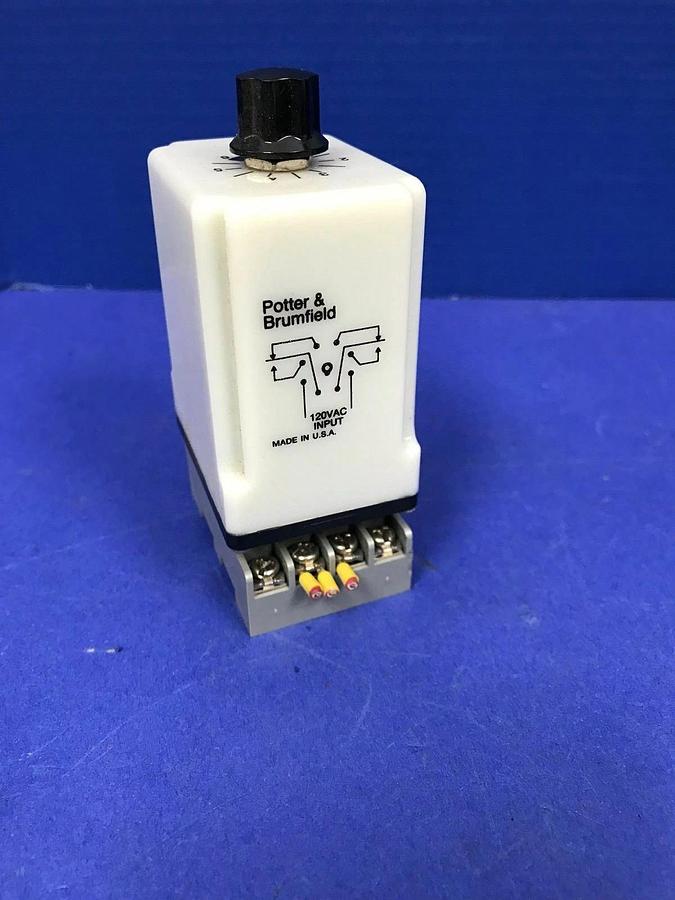 Used Potter & Brumfield CB-1005B-70 Time Delay Relay, 1.8-180 Sec, Used