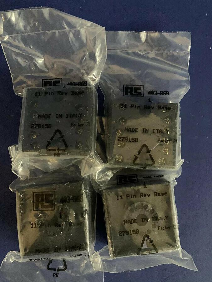 Tempatron RS 403-869 11 Pin Relay Socket Base, Lot of 4, New