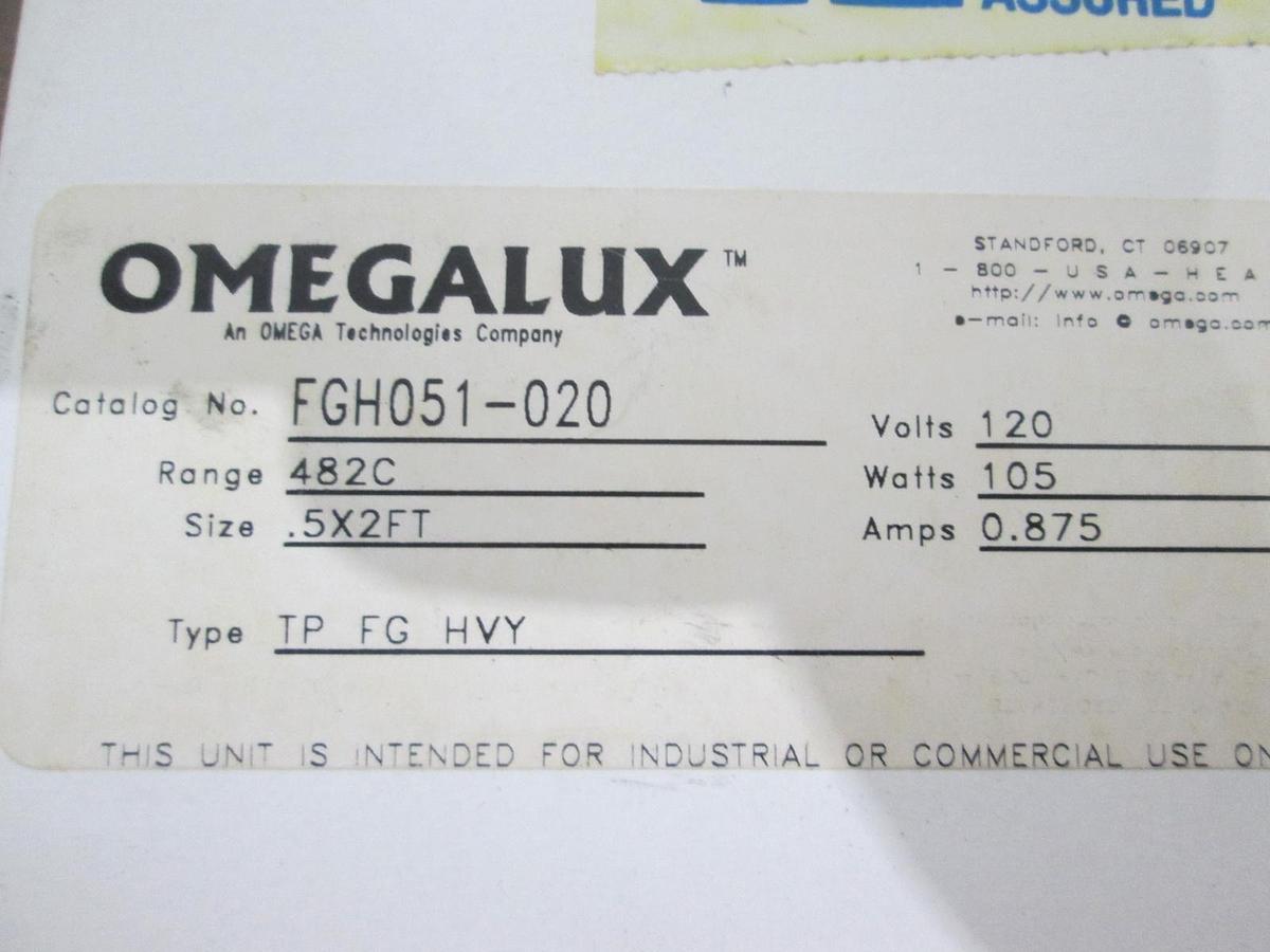 Used Omega, FGH051-020, Tape, FG Heavy, 120V, 105W, .875A, New