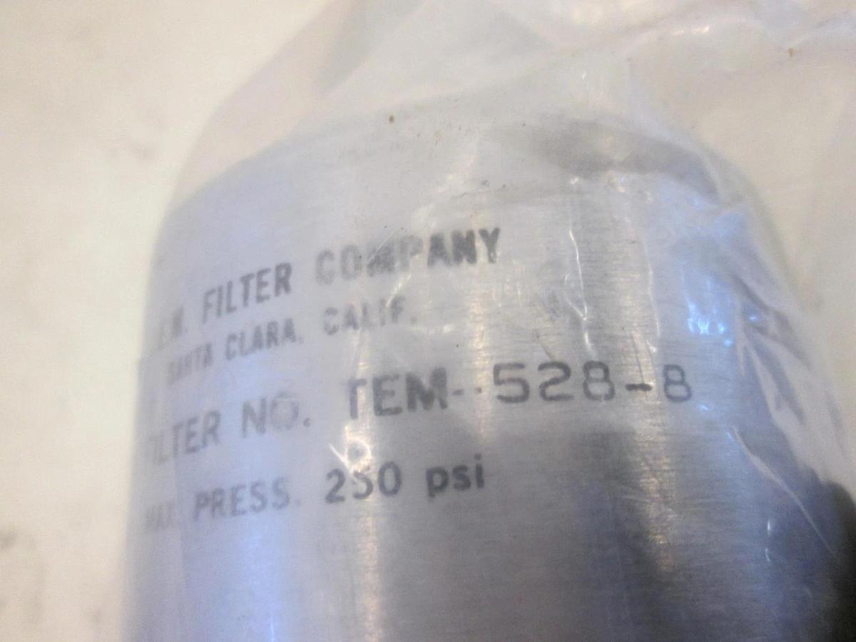 T.E.M, TEM-528-8, Gas Filter, 250 PSI, New