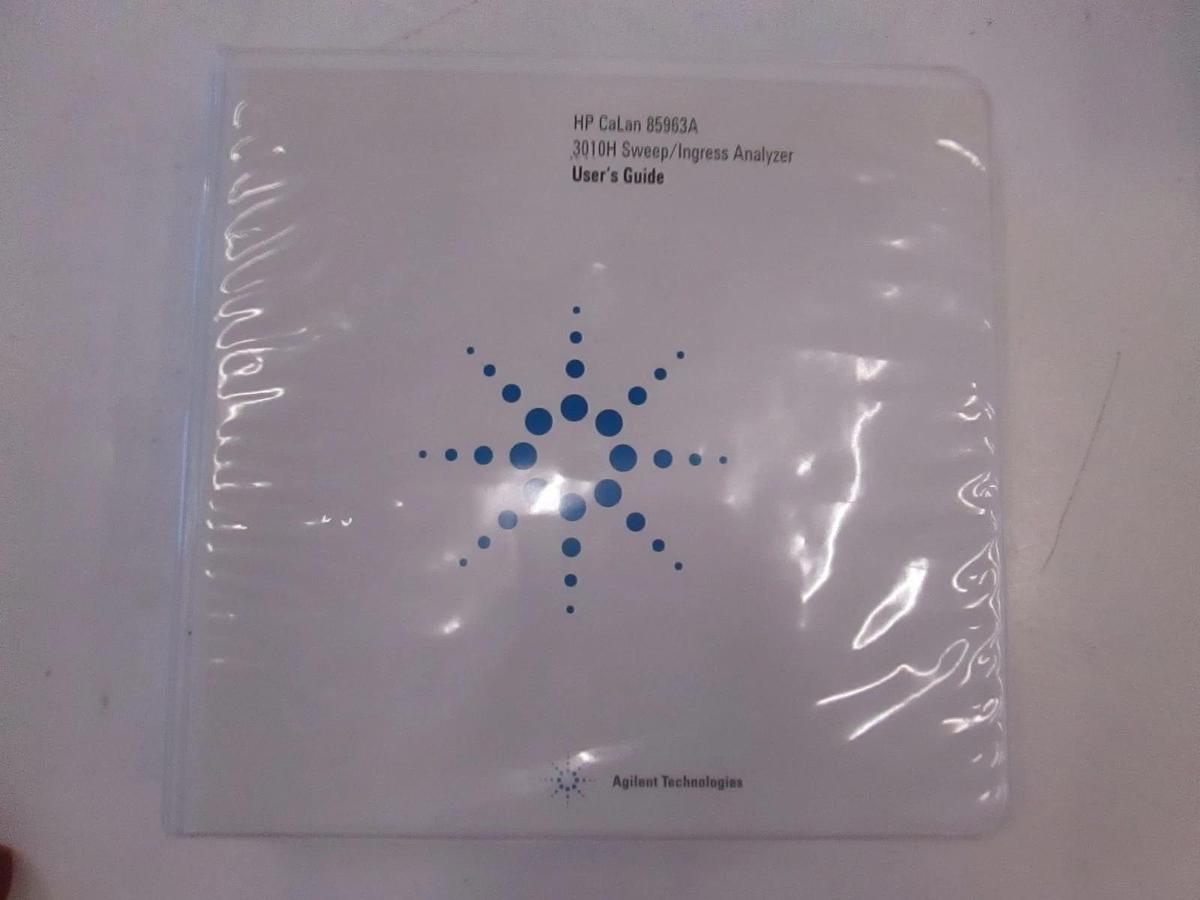 Used Agilent CaLan 85963A 3010H Sweep/Ingress Analyzer User's Guide, Used