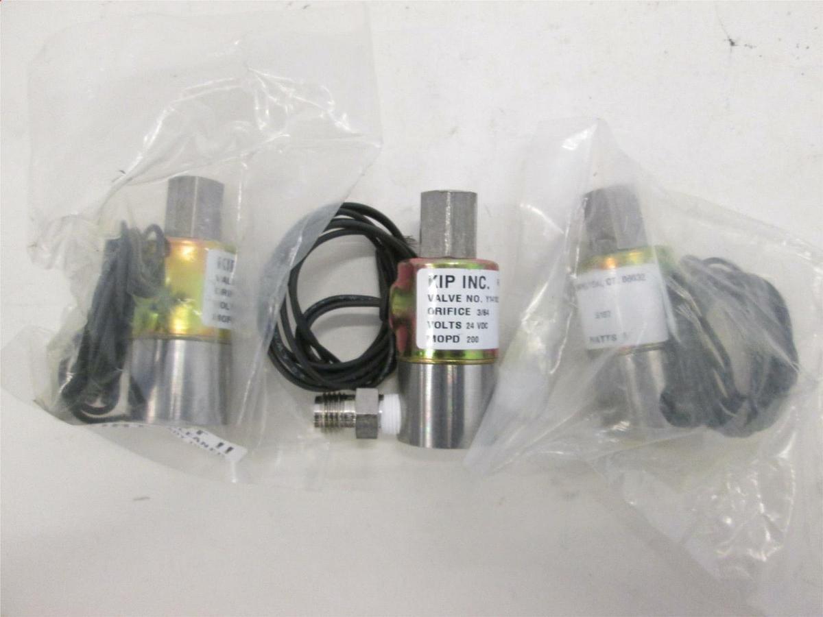 Used KIP Inc., Solenoid Valve, Y141021, Used, Lot of 3
