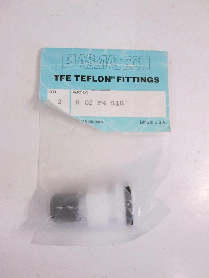 PLASMATECH TFE Teflon Fittings, 02-F4-S18, NIP