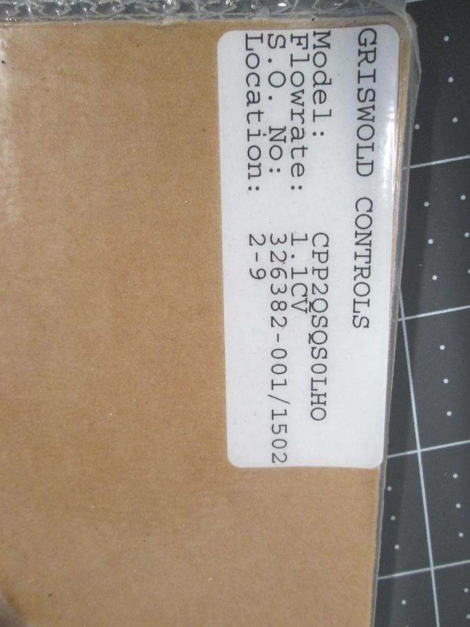 Griswold Controls CPP2QSQSOLHO HVAC Hydronic Coil Piping Valve Package 1.1 CV