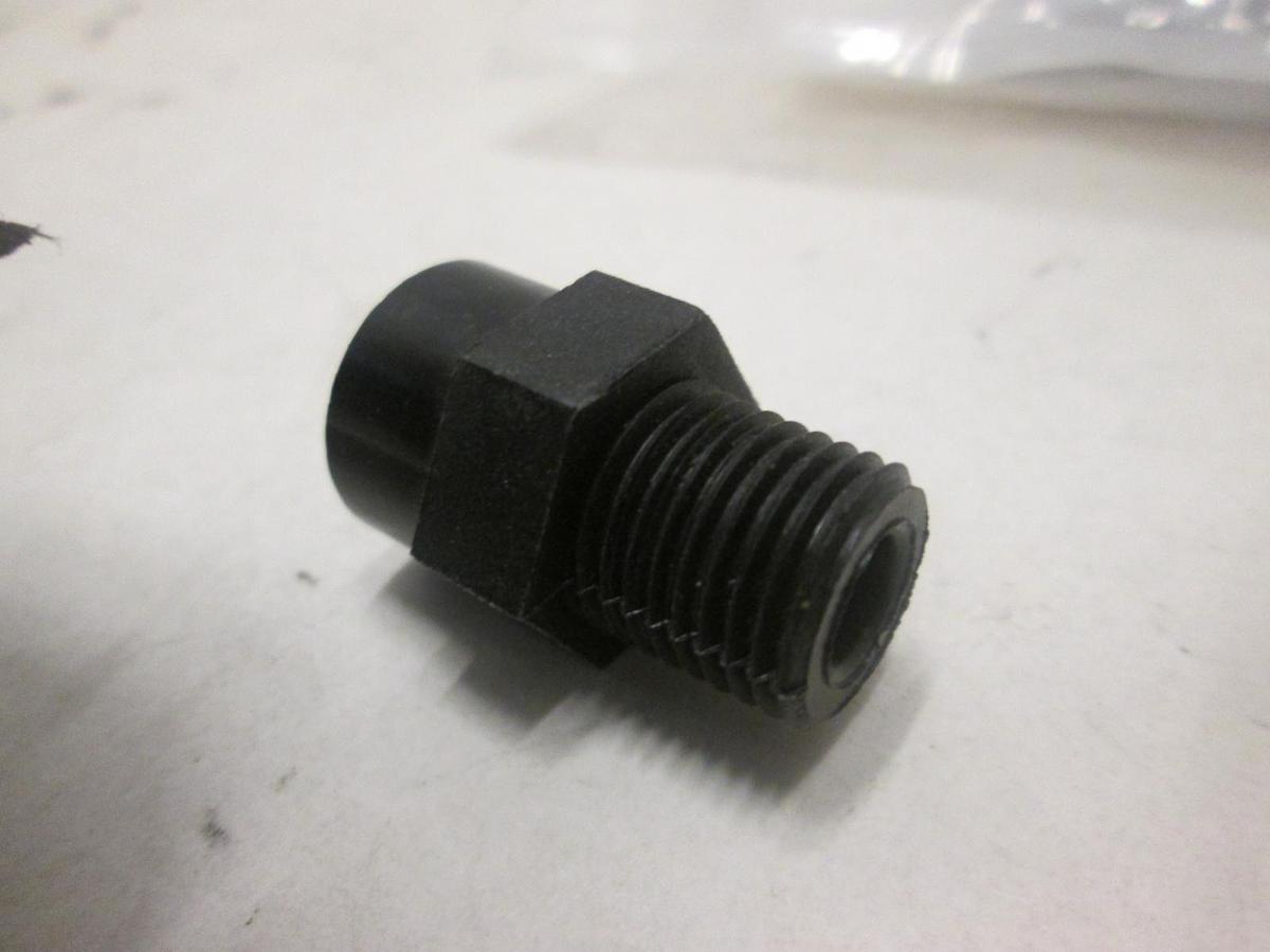 Used INDUSTRIAL SPECIALTIES, PNC-14-4, ADAPTER,NYL,1/4NPTF,1/4NPTM, New, Lot of 4