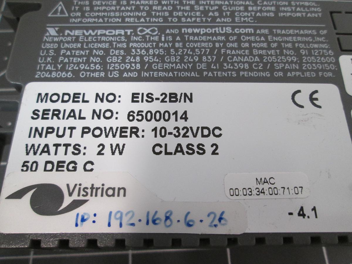 Used Newport, EIS-2B/N, Vistron Micro Server Module 10-32VDC 2W Industrial