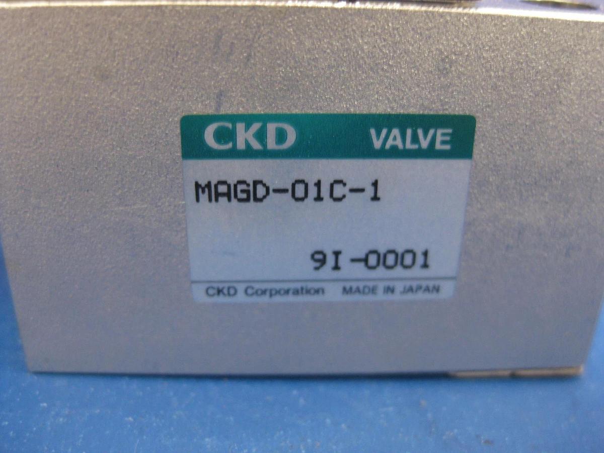 Used CKD MAGD-O1C-1 Air Operated Block Valve, N.C., 1/4" MVCR, Used